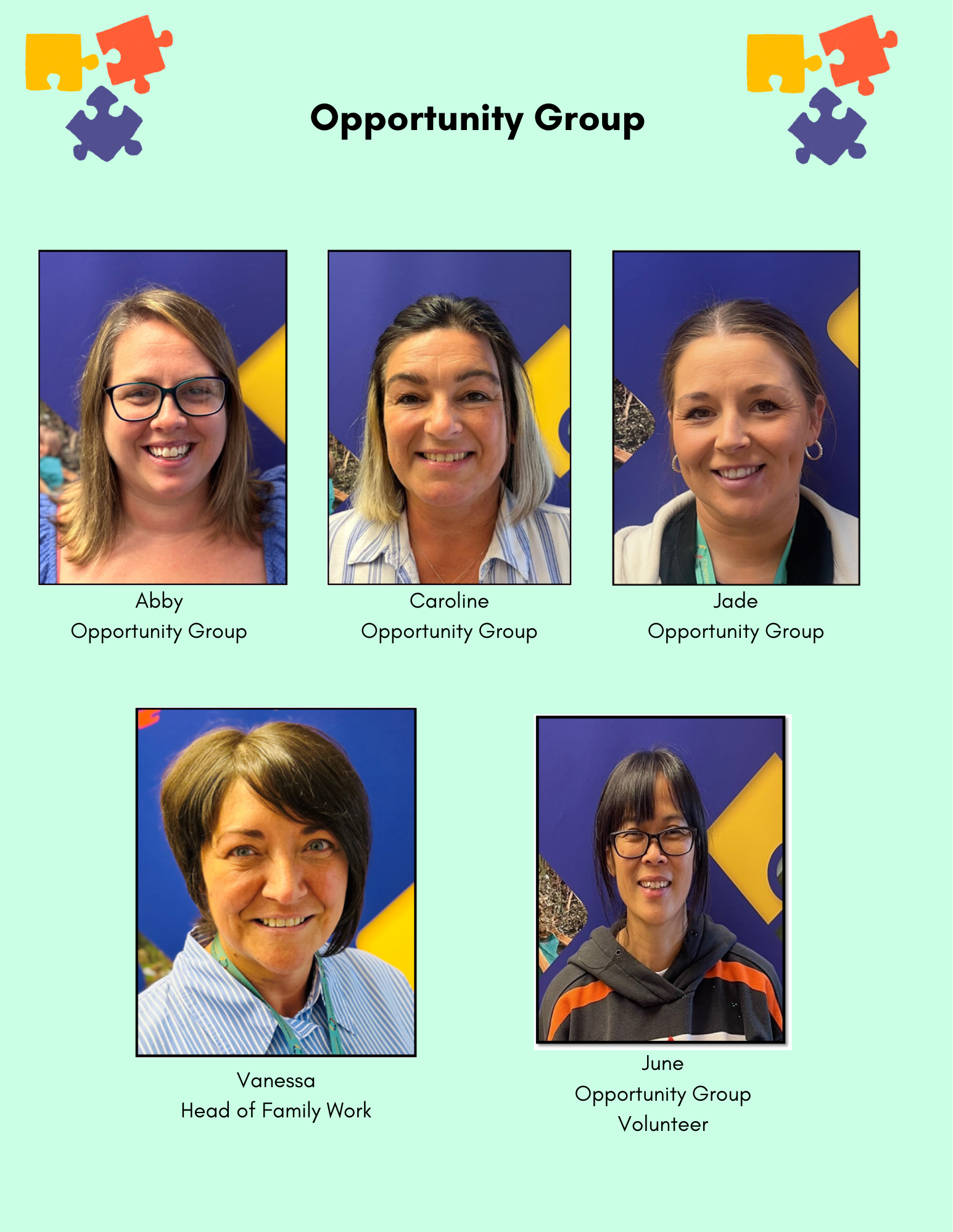 staff photos opportunity group